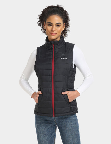 Women s Classic Heated Vest Black Battery Electric Heat ORORO