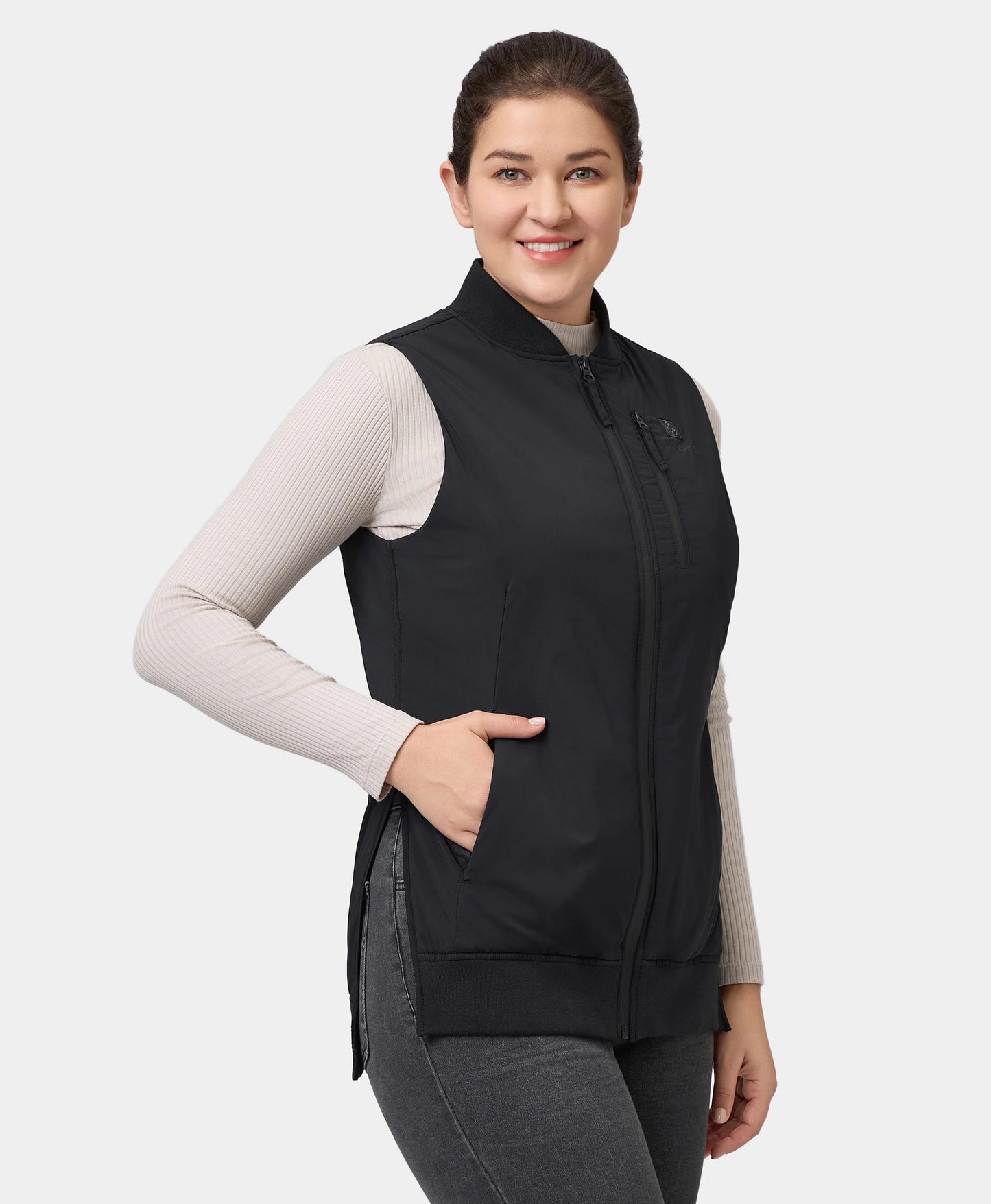 Blair Women's Heated Long Bomber Vest 