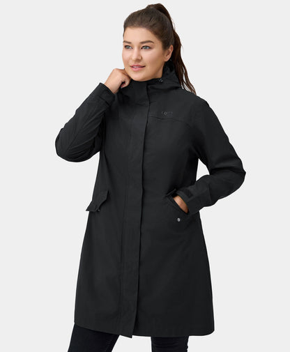 Downtown Women's Heated Rain Trench