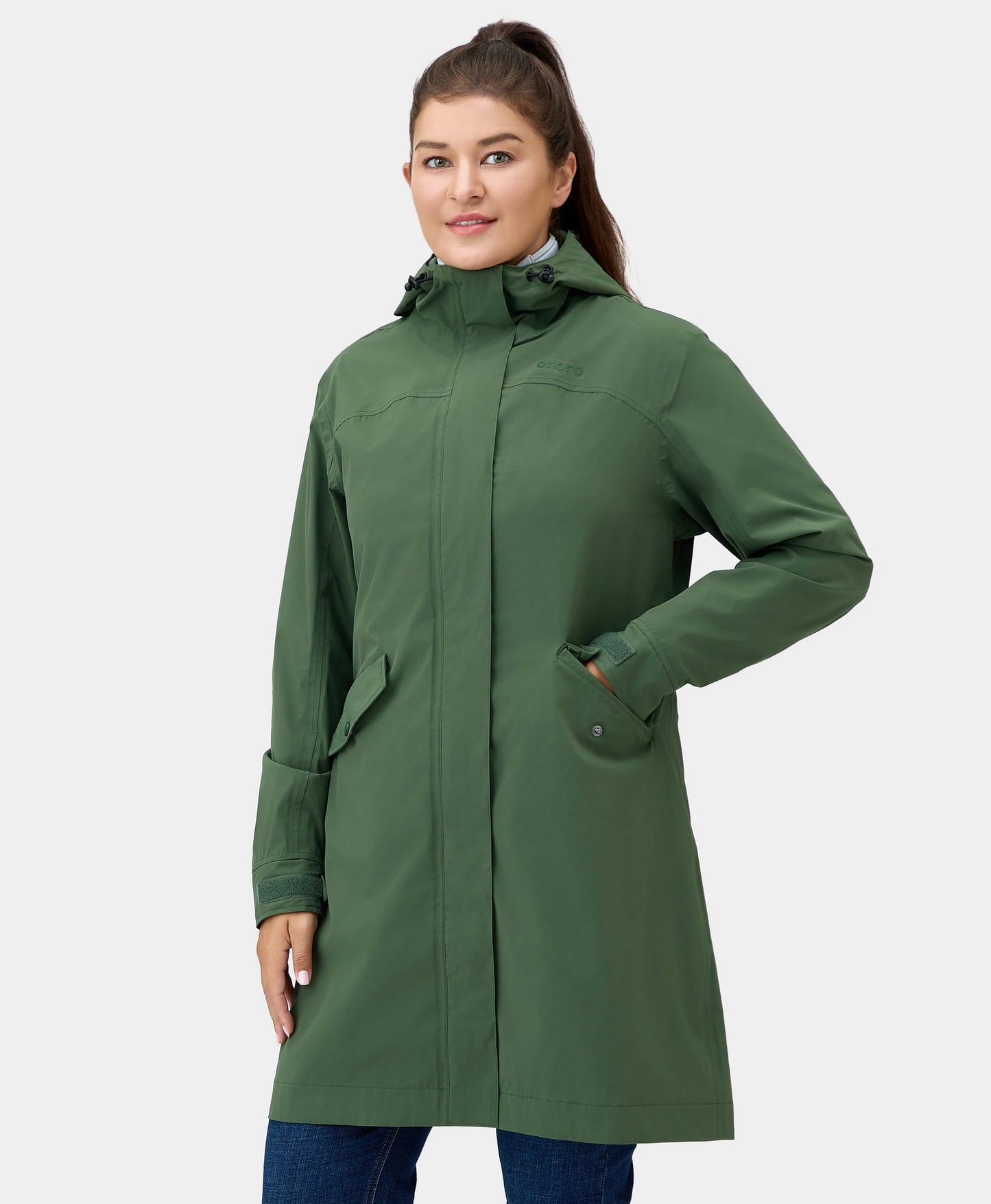 Downtown Women's Heated Rain Trench