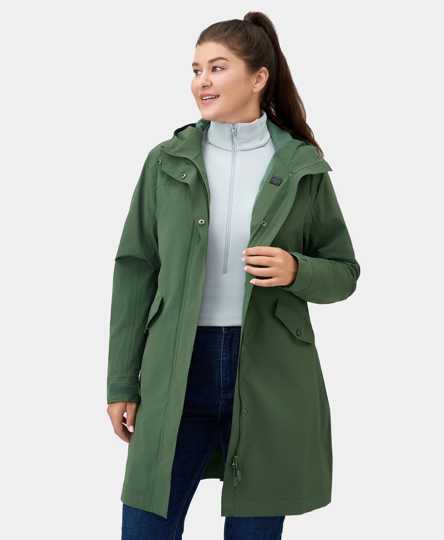 Downtown Women's Heated Rain Trench