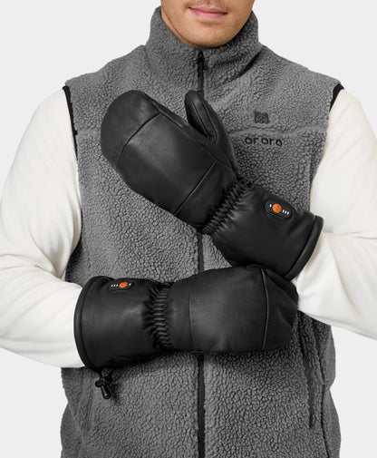 "Duluth" Unisex Heated Leather Chopper Mittens