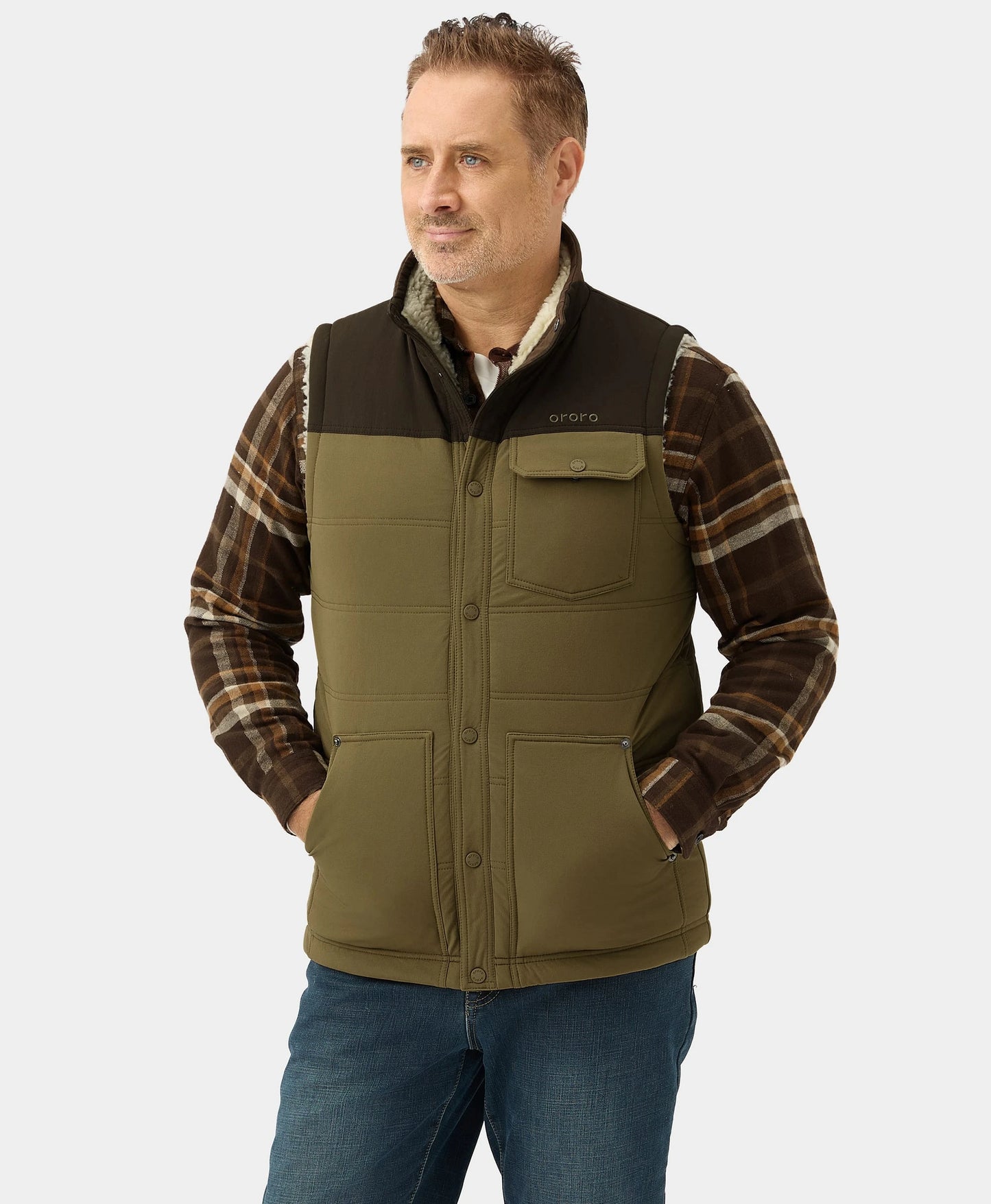 Men's 4-Zone Heated Sherpa Lined Vest