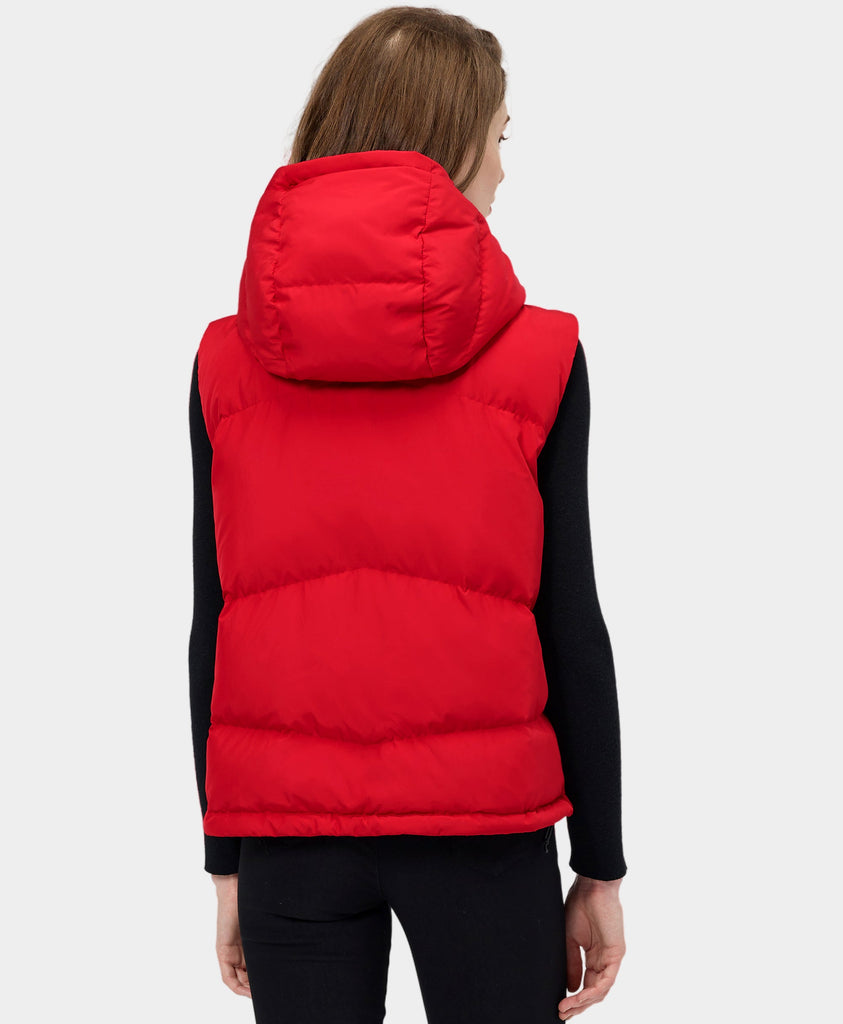 Women's Heated Cropped Puffer Down Vest | Battery Heated | ORORO