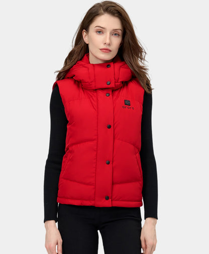  Women's Hooded Puffer Down Vest