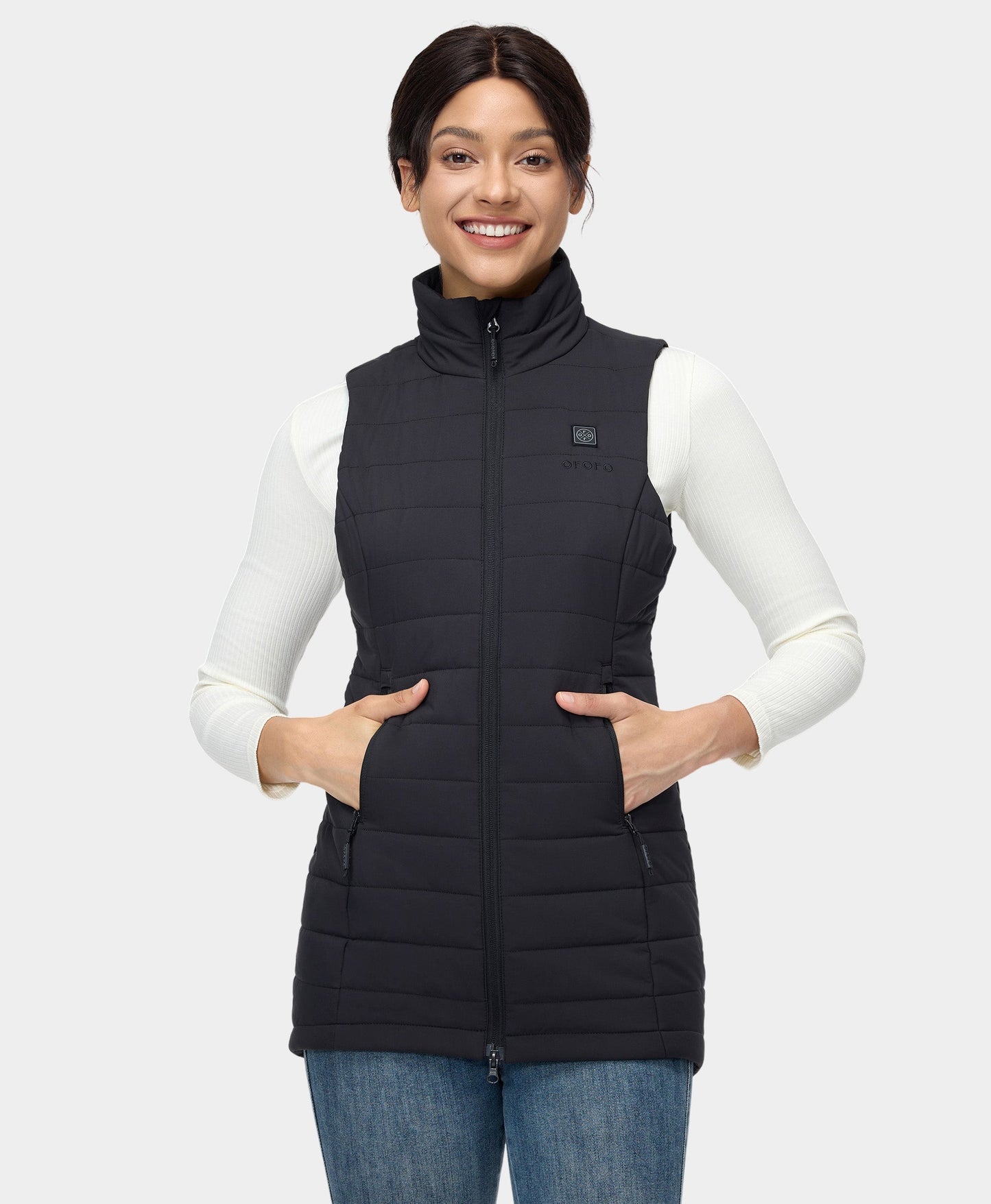 Women Heated Long Puffer Vest