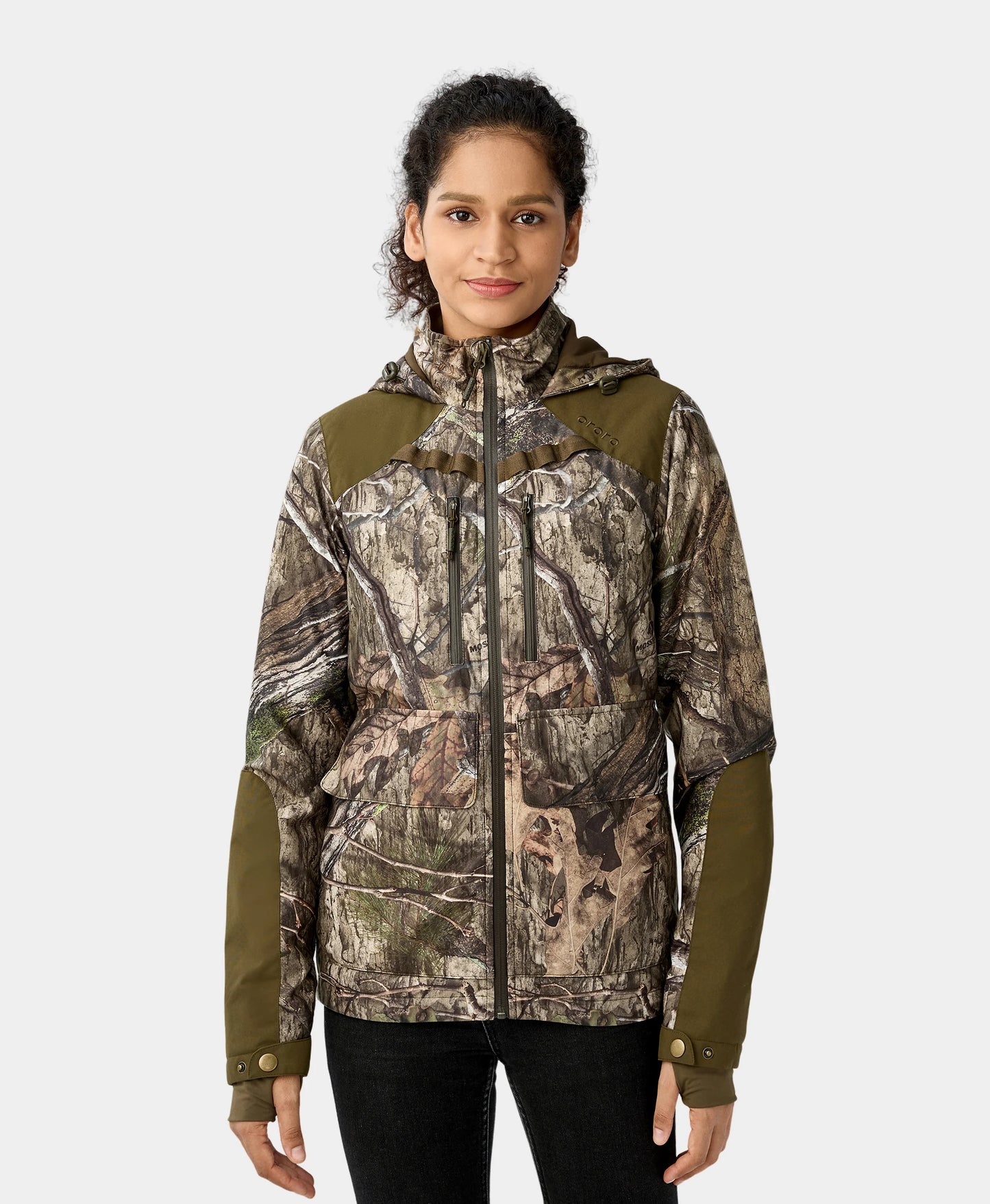 Women s Heated Hunting Jacket Camouflage Mossy Oak Country DNA ororo