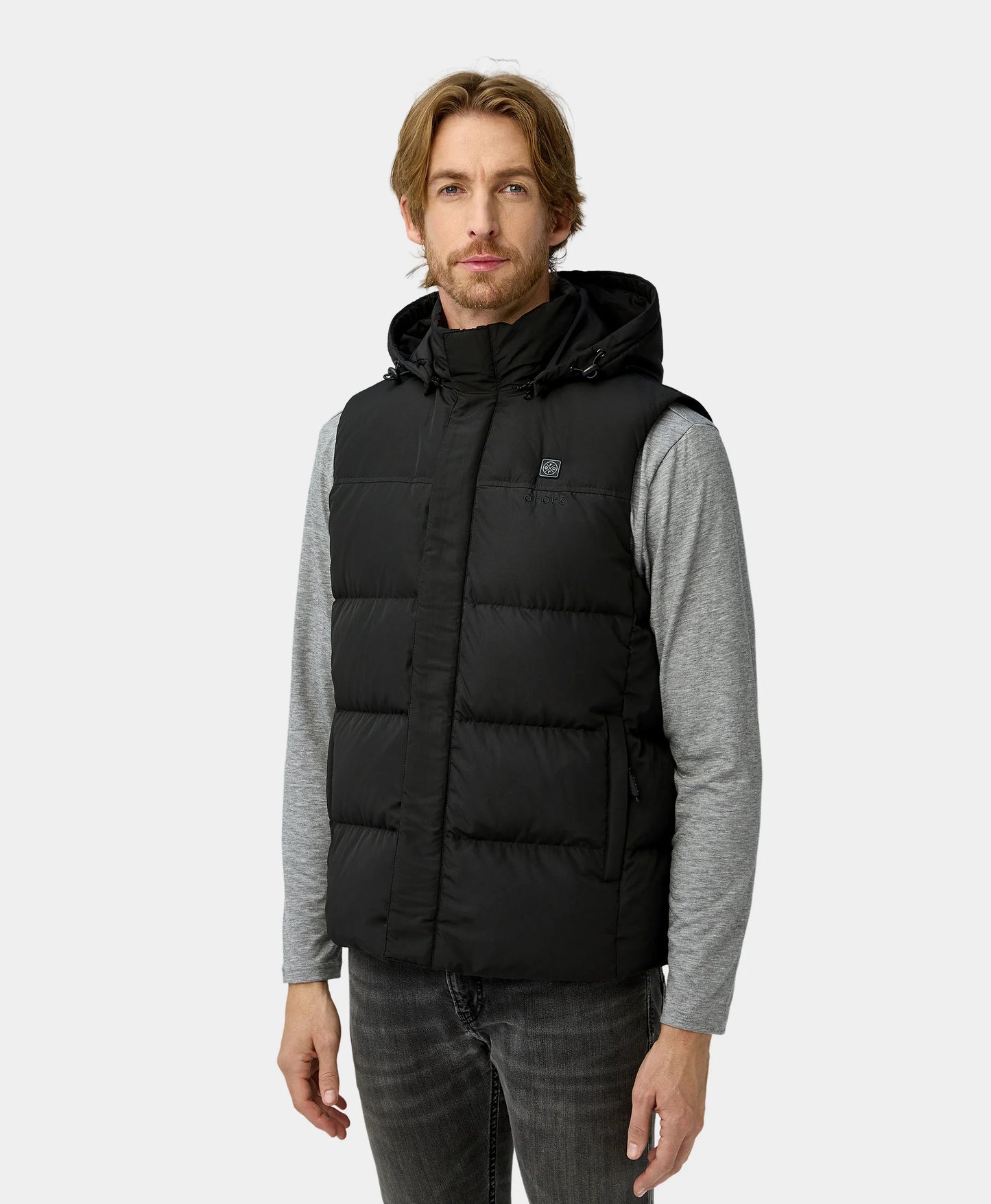 Men's Heated Down Vest - Black