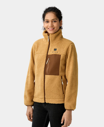 Women's Colorblock Recycled Fleece Heated Jacket