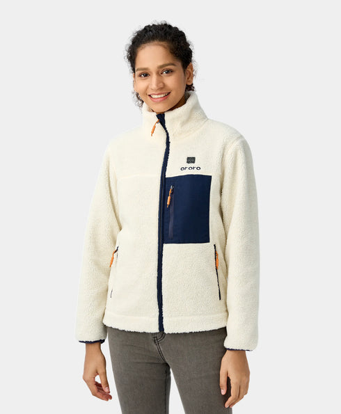 Women's Colorblock Recycled Fleece Heated Jacket view 1