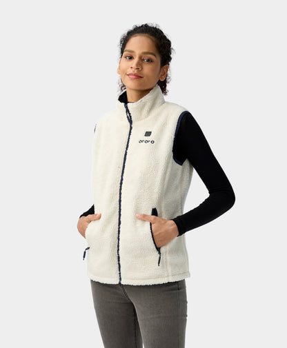 Women's Heated Recycled Fleece Vest