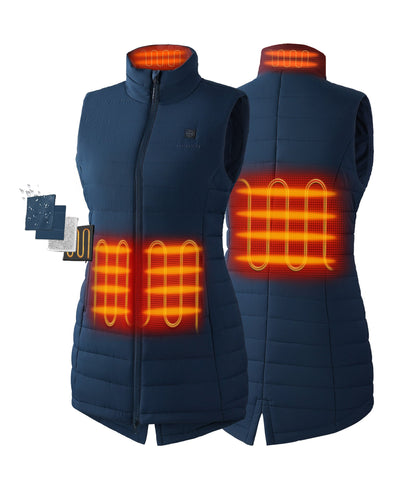 [ Women Heated Long Puffer Vest] view 1