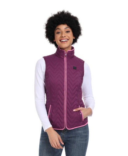 Women's Heated Chevron Quilted Vest