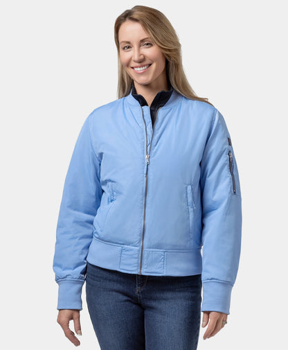 Final Sale - Cityscape Women's Heated Bomber Jacket