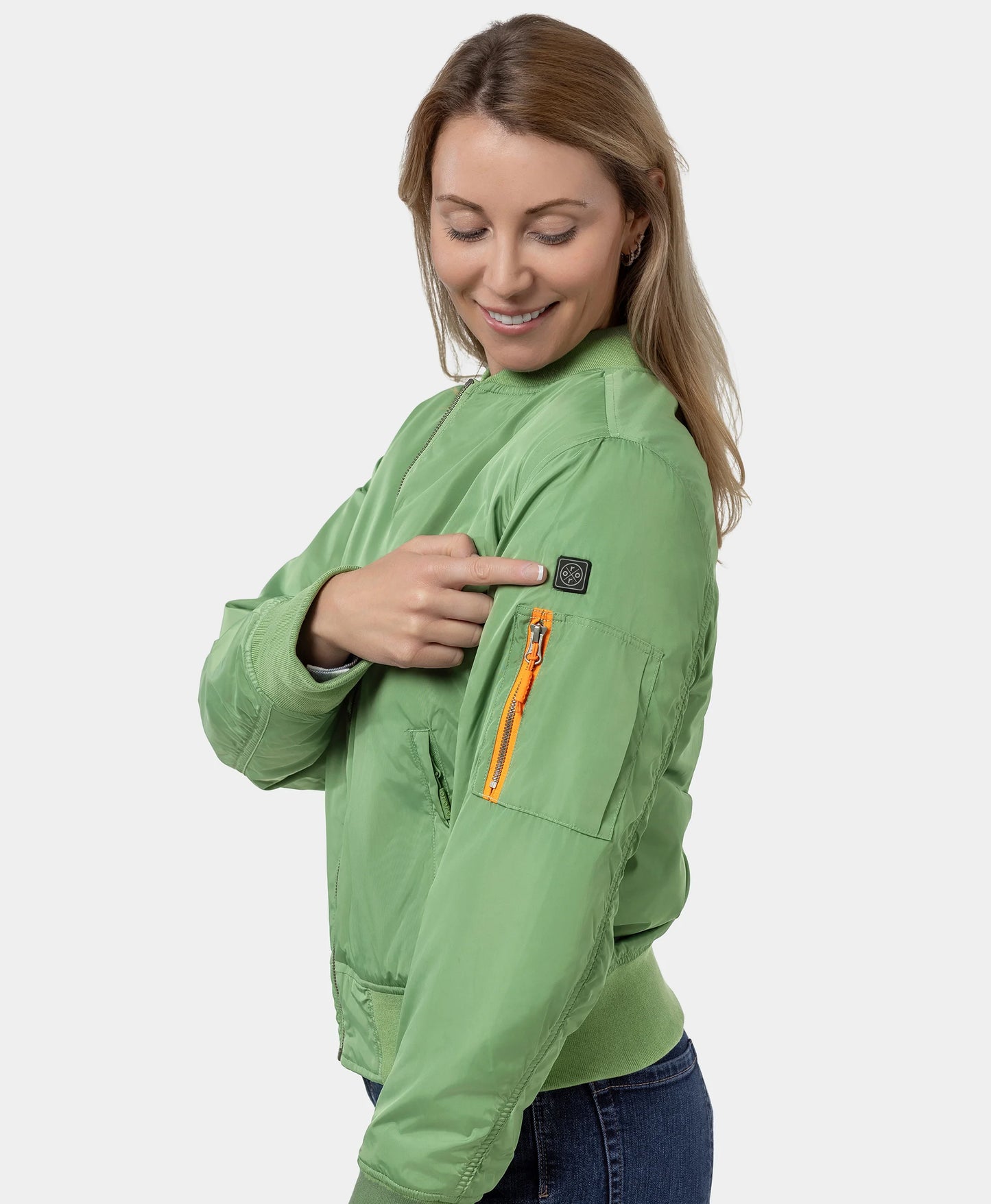 Final Sale - Cityscape Women's Heated Bomber Jacket