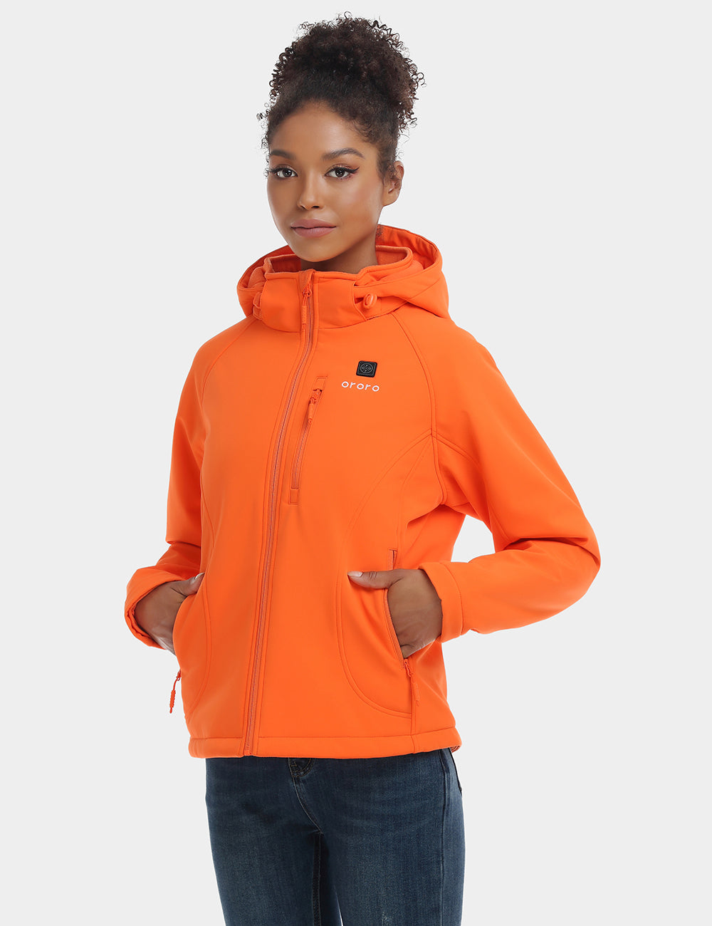 Open box Women s Classic Heated Jacket Long Lasting Heat ororo Black Purple Xs