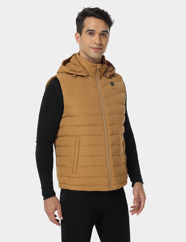 Men s Lightweight Heated Down Vest Battery Charged ORORO ororo