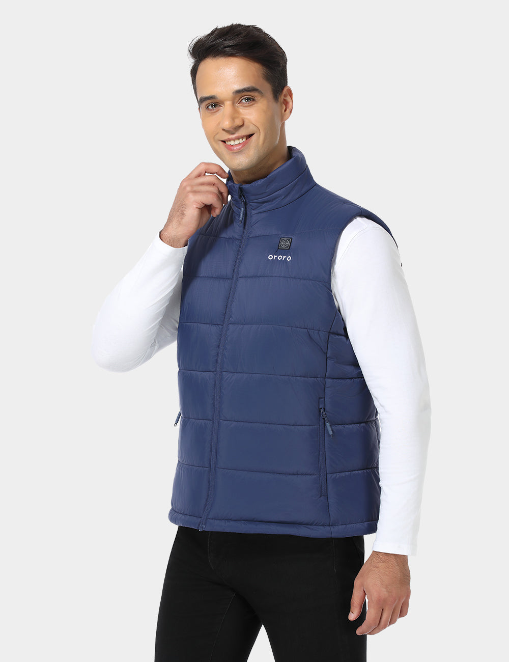 Men s Classic Heated Vest Lightweight insulate Adjustable Heat ororo Navy Blue M