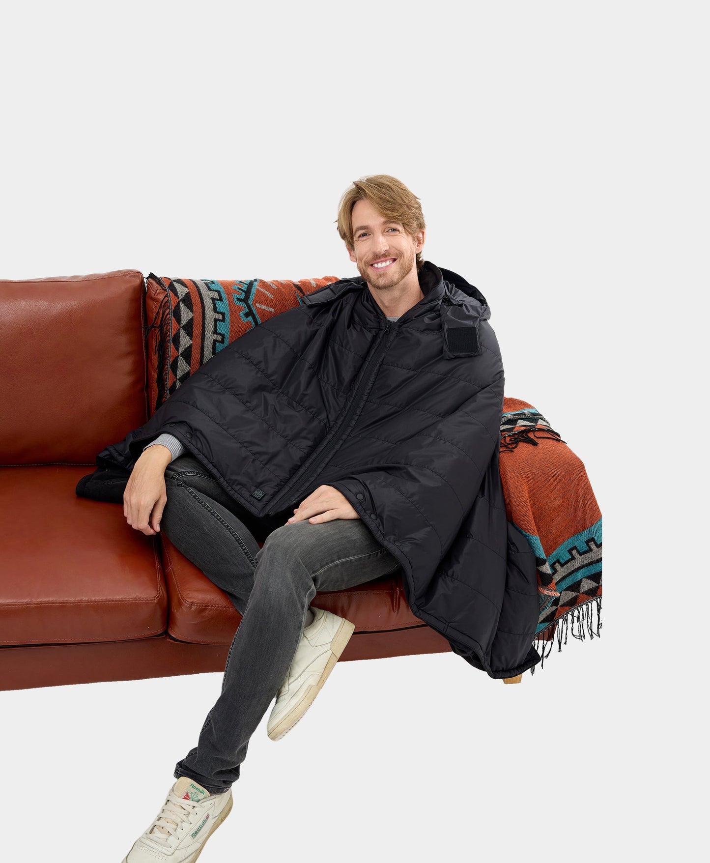 Heated Dual Control Poncho Blanket