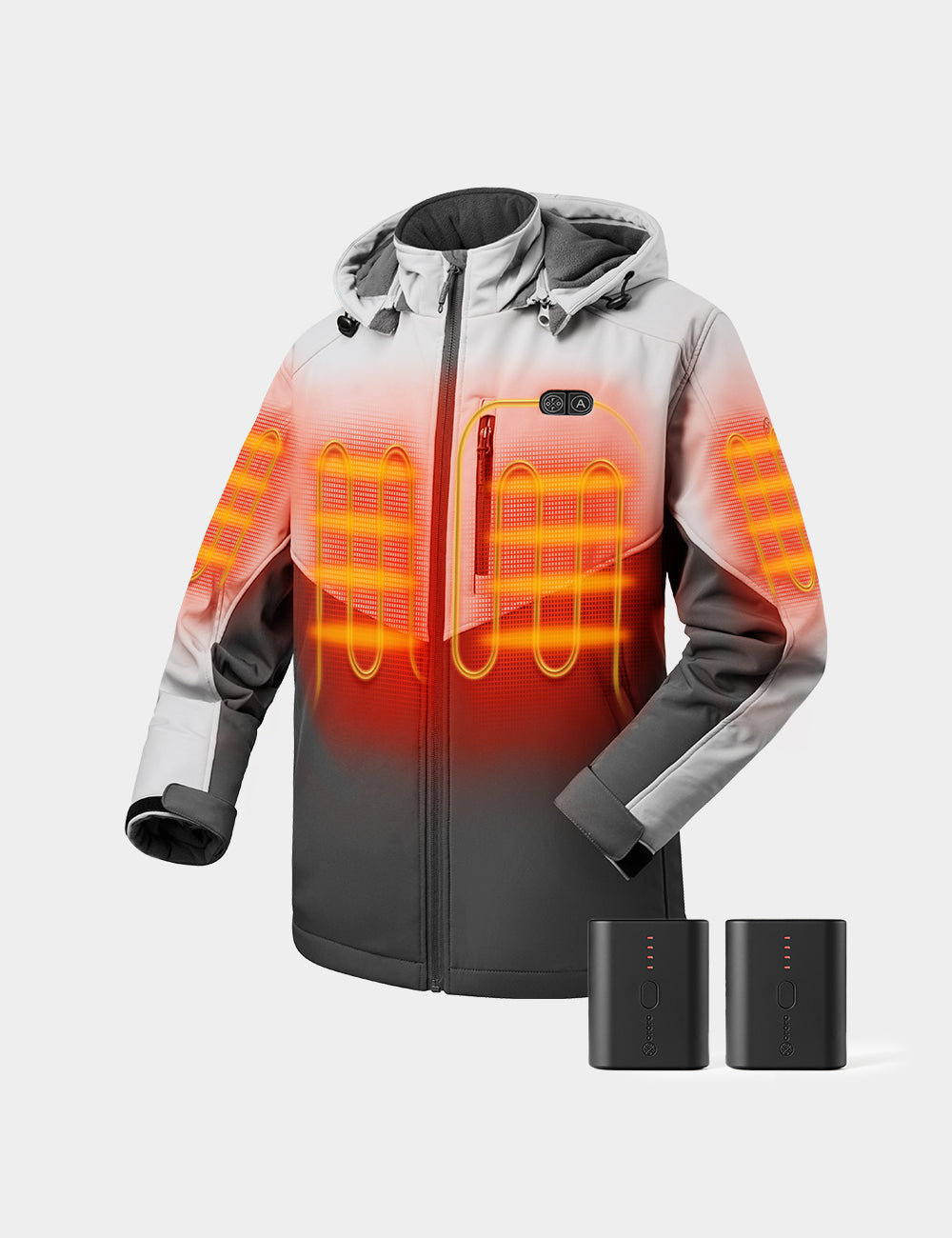 Men's Dual Control Heated Jacket & Extra Mini 5K Battery