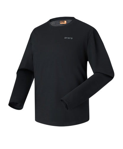 Aoraki Unisex Merino Wool Blend Baselayer - Black