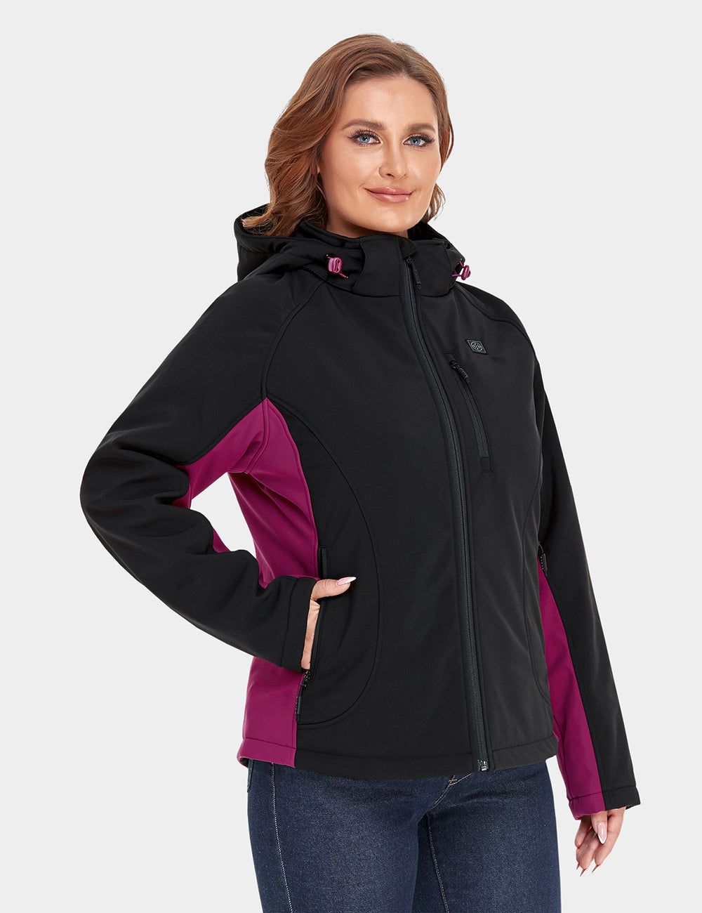 Women's Classic Heated Jacket - Black & Purple