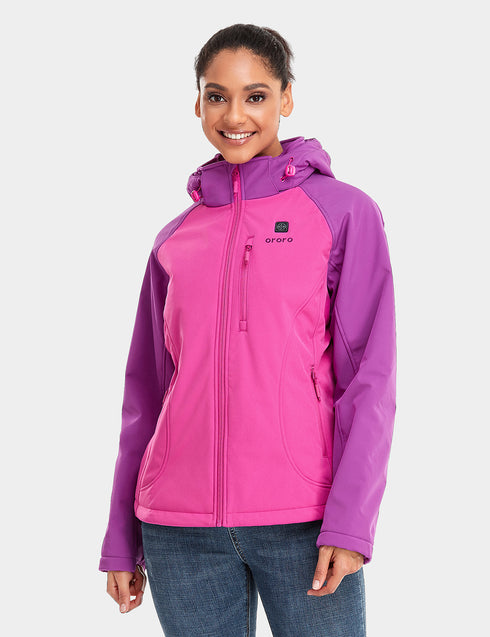 (Open-Box) Women's Heated Jacket - Pink & Purple/Gray (Battery Set Not Included) view 1