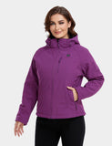 Final Sale - Women's Heated Jacket  - Purple & Black (with B19G Battery)