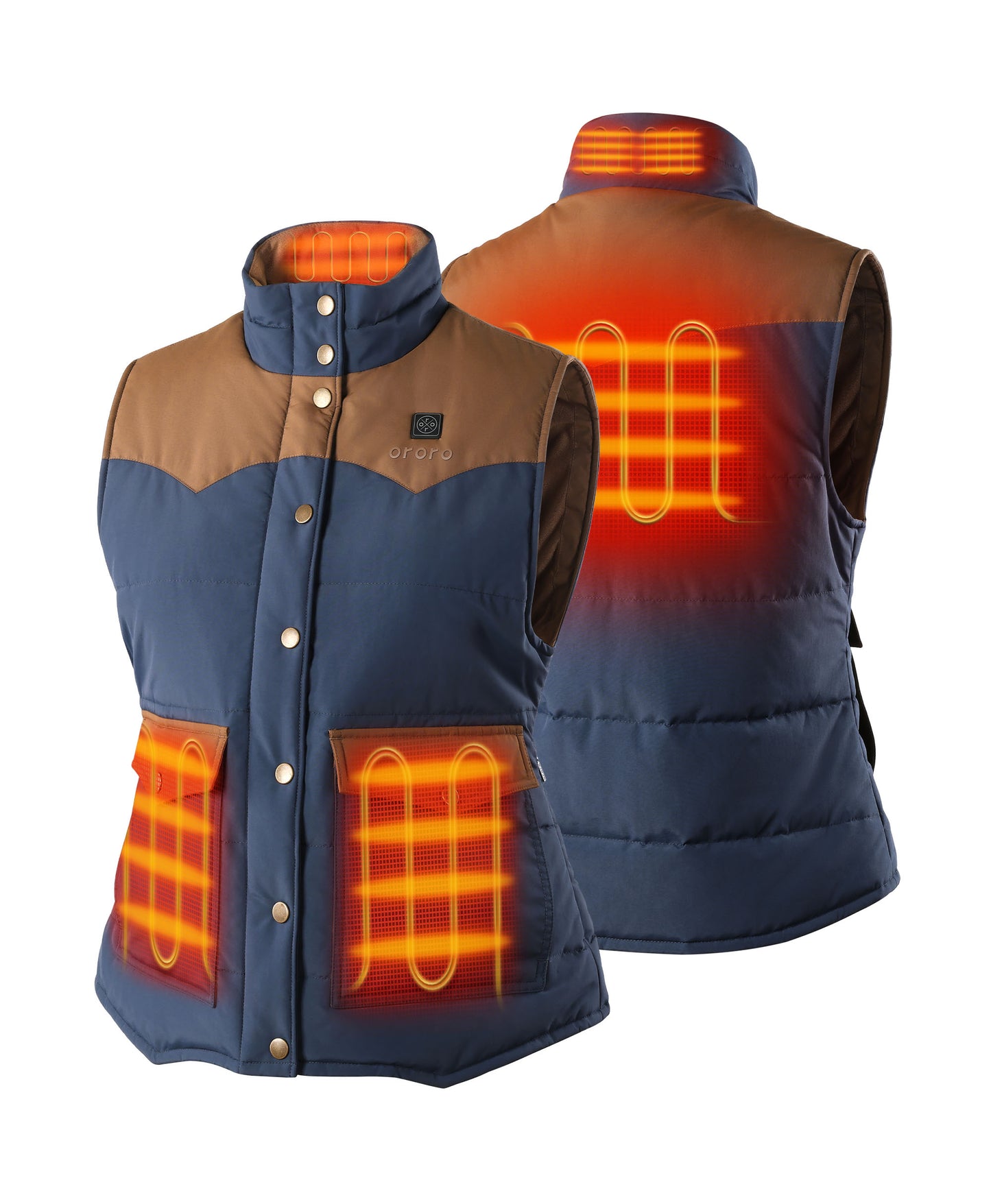 4 Heating Zones (L&R Pocket, Collar, Mid-back)