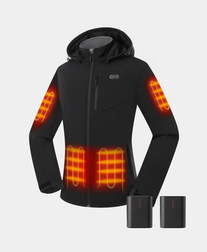 Women's Heated Dual Control Jacket (Pocket Heating) & Extra Mini 5K Battery