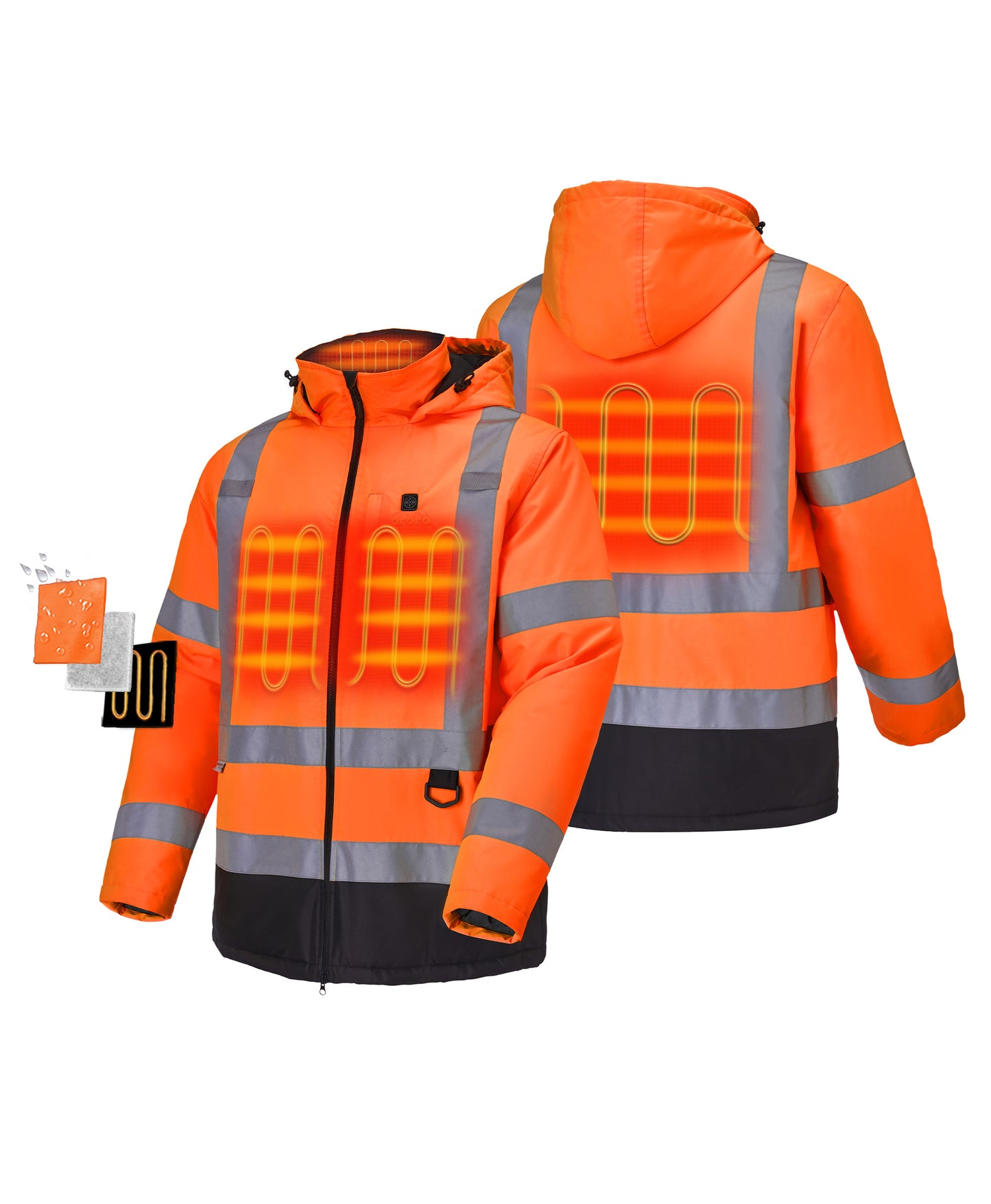 Men's 4-Zone Heated High-Visibility Jacket