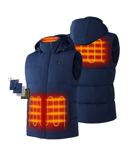 Four Heating Zones: left & right hand pockets, upper back, collar