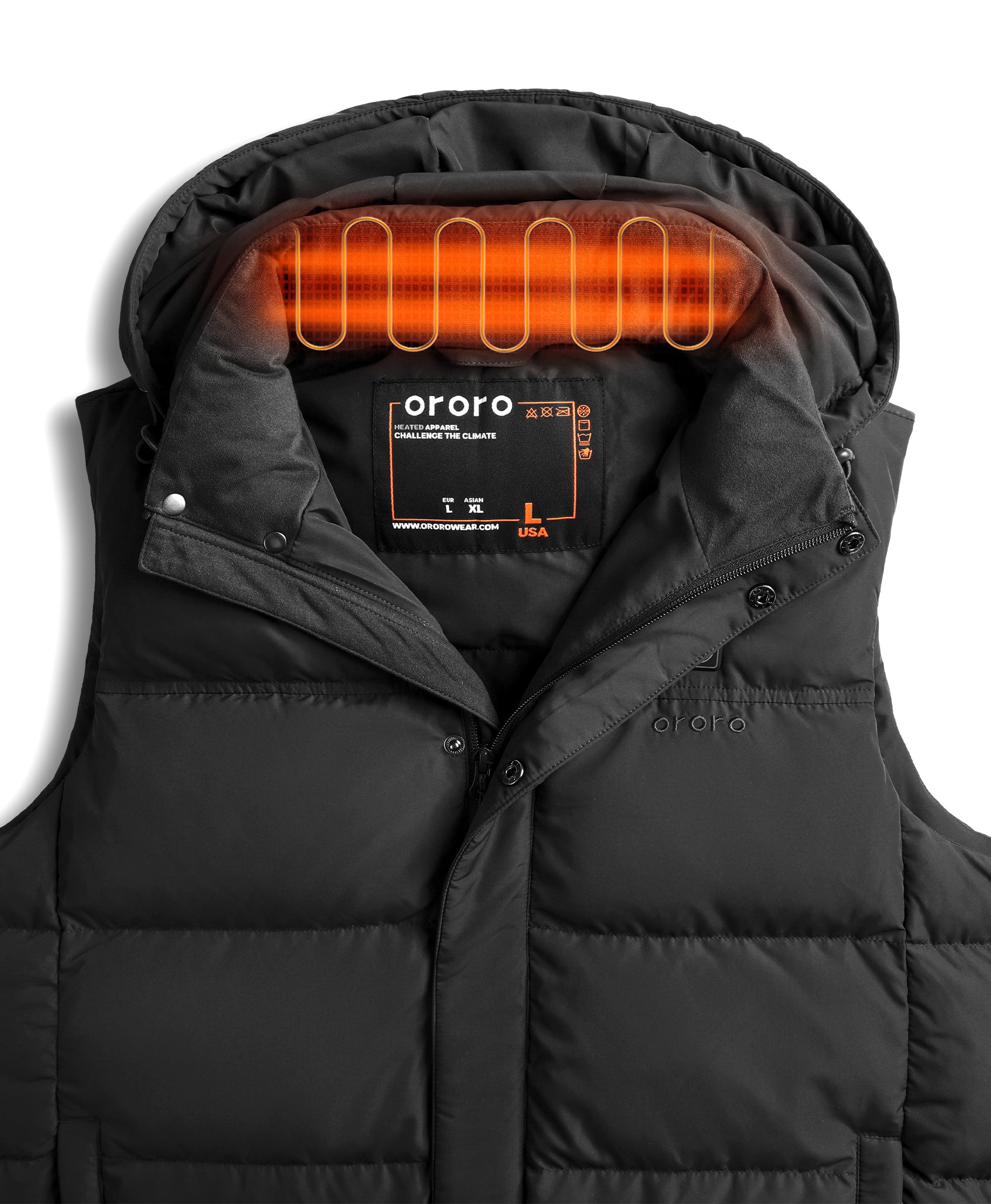 Men's Heated Down Vest | ororo