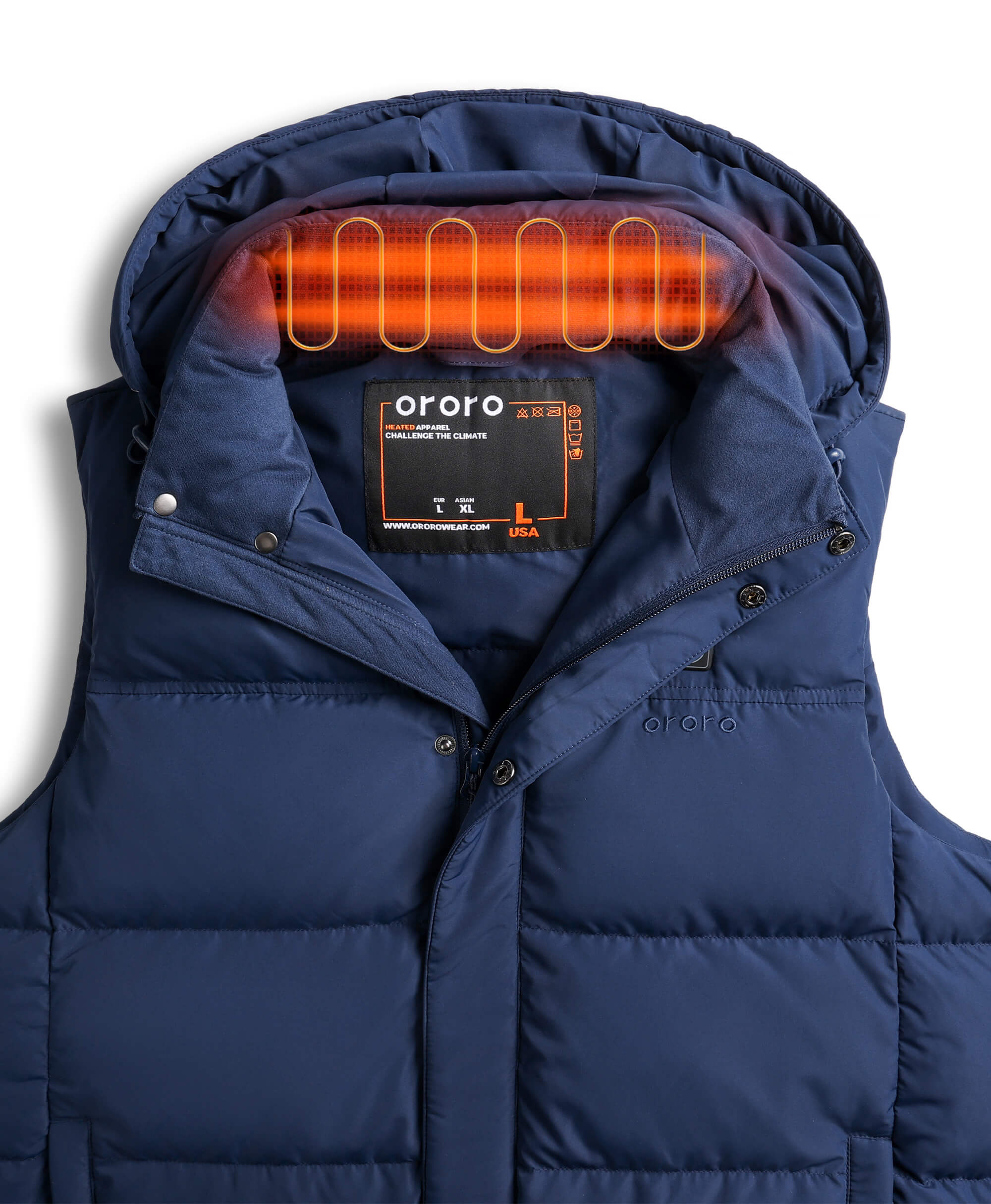 Men's Heated Down Vest | ororo