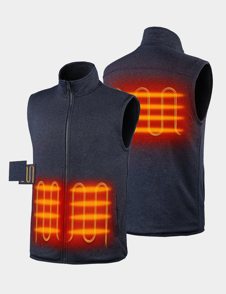 Men s UltraSoft Heated Fleece Vest with 5200mAh Battery ororo