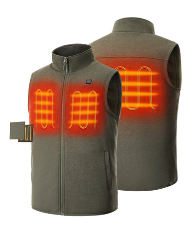 [ Men's Heated Fleece Vest] view 1