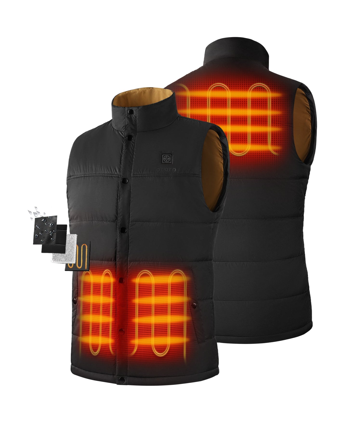 PuffLyte™ Men's Heated Lightweight Vest - Black (Apparel Only)