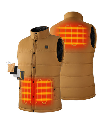 PuffLyte™ Men's Heated Lightweight Vest - Dark Khaki