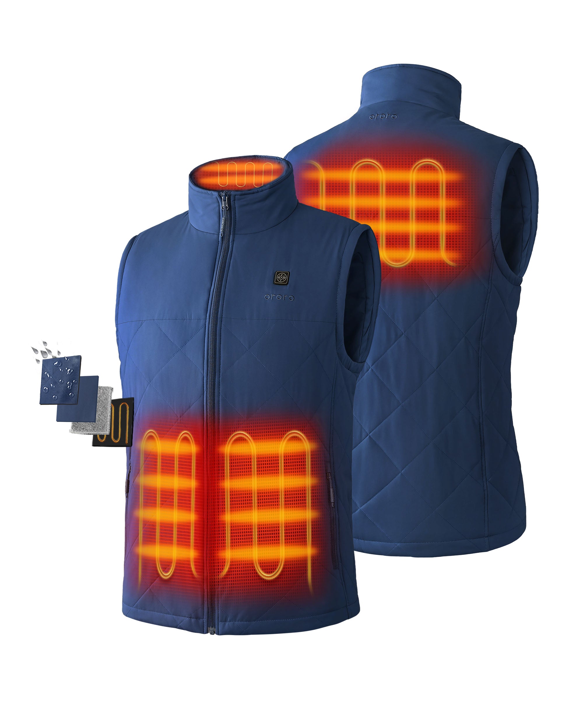 Men s Heated Quilted Vest New Colors ororo