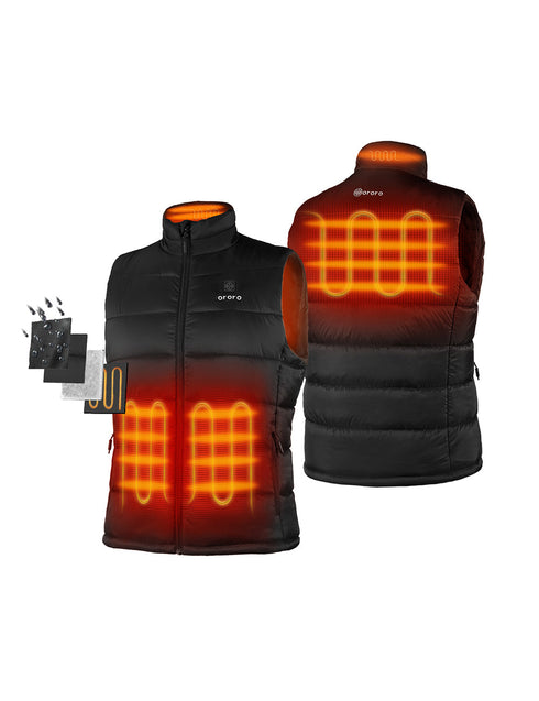 Four Zones Heating: Left & Right Pocket, Collar, Upper Back