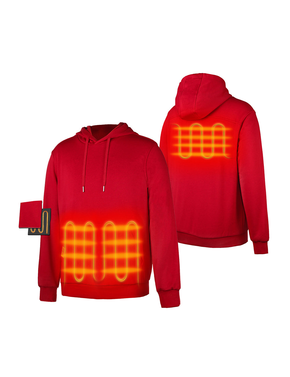 Unisex Heated Pullover Hoodie with Core Heating ororo