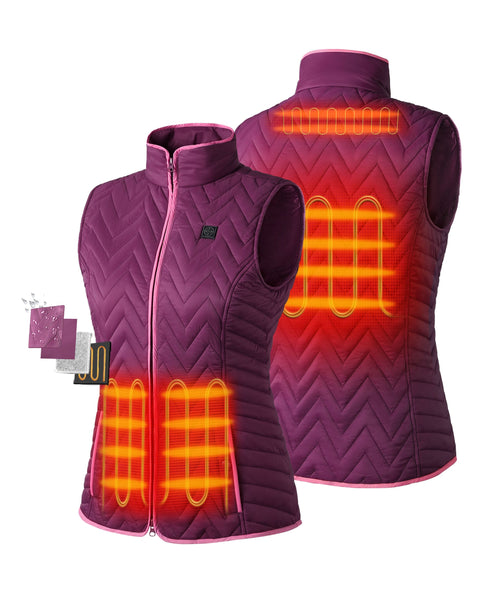 4 Heating Zones: back shoulders (under the collar), back, and two front side pockets view 1