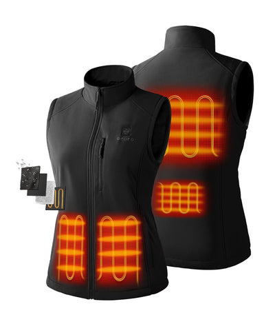 [ Women's Heated Softshell Vest - Lower Back Heating] view 1