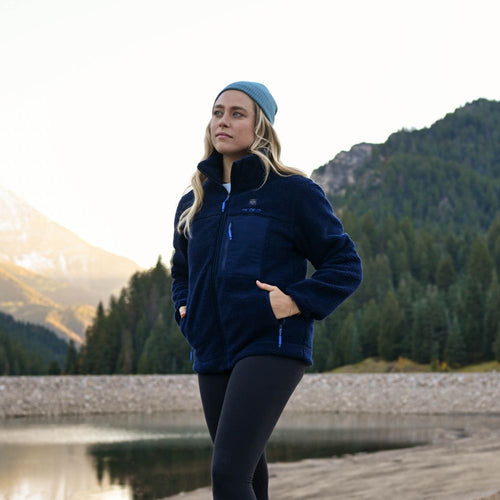 Women's Colorblock Recycled Fleece Heated Jacket