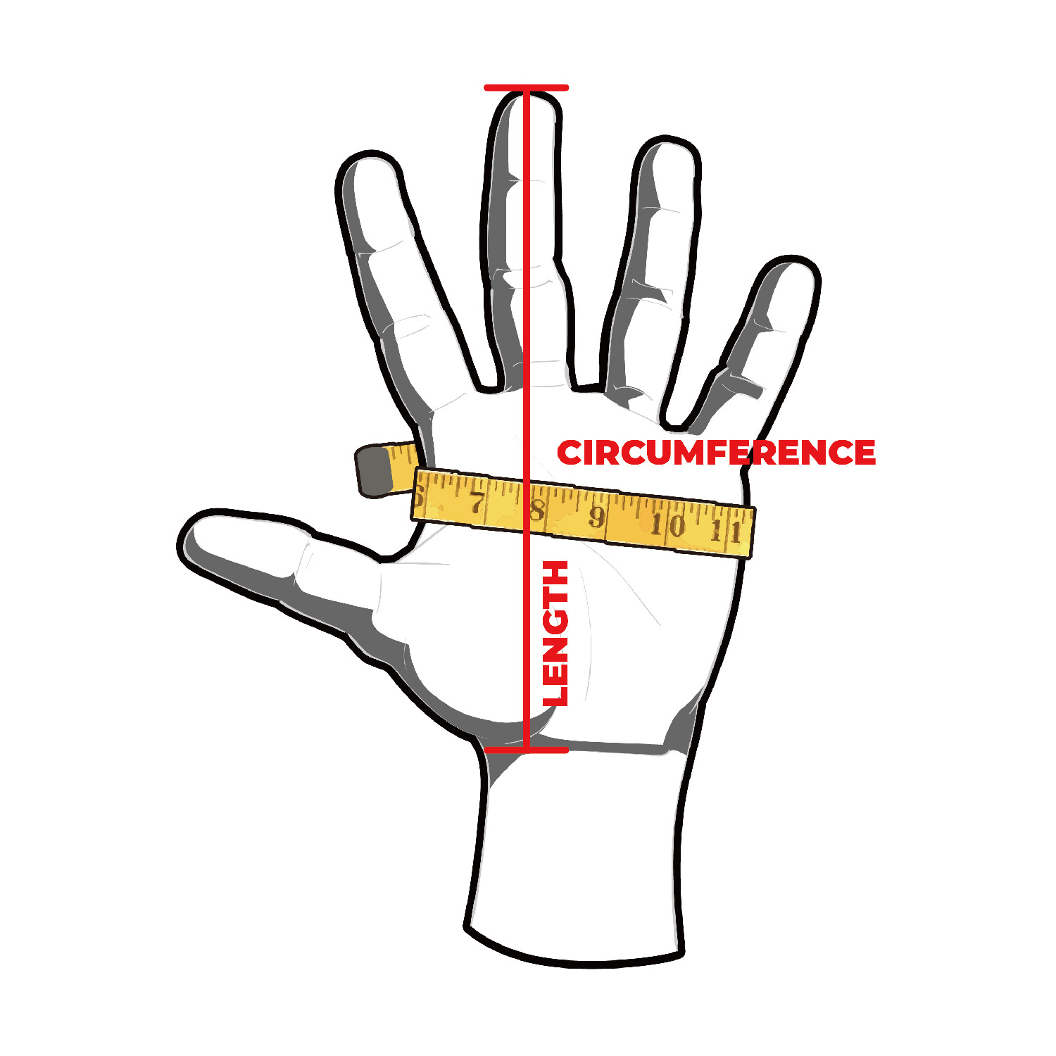 Gloves | How to Measure: Length, Circumference