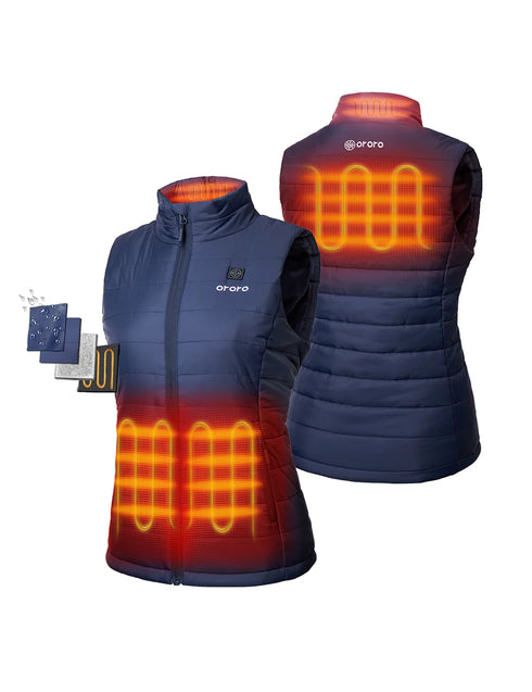 Bundle Deal - Women's Classic Heated Vest (Navy Blue) & Extra Mini 5K Battery ,view 2