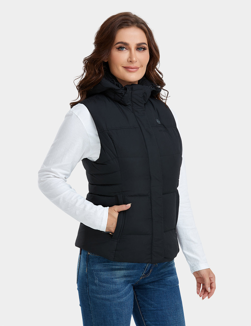 Open box Women s Heated Down Vest Slim Fit Battery Set Not Includ ororo