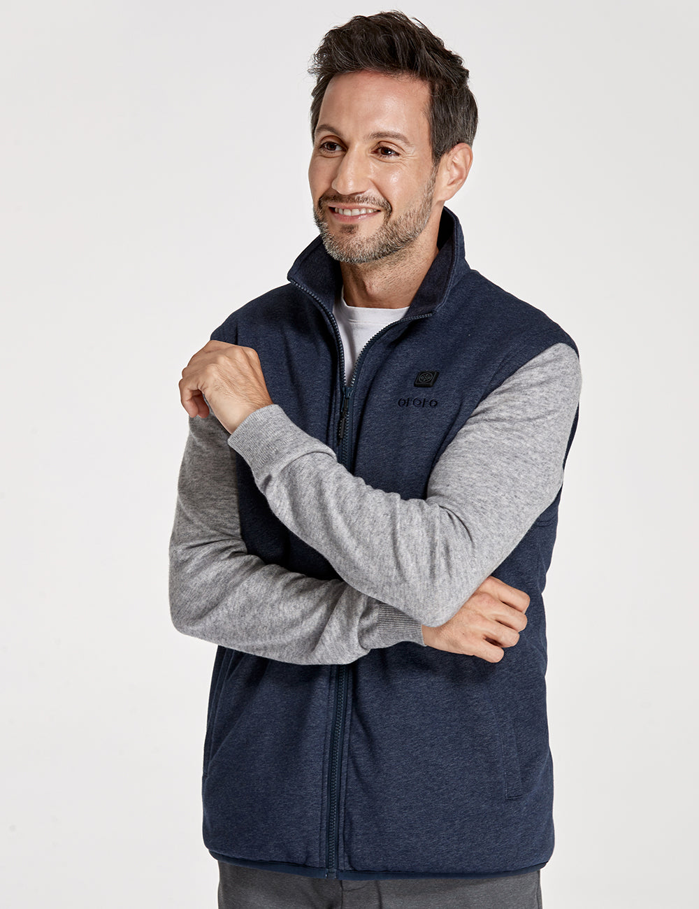 (Open-box) Men's Heated Fleece Vest - Blue