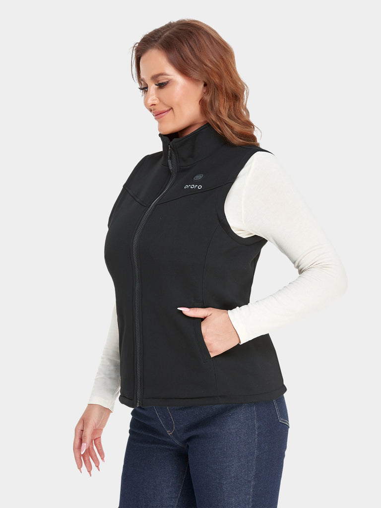 Women Heated Fleece Vest, Battery-Electric Heating