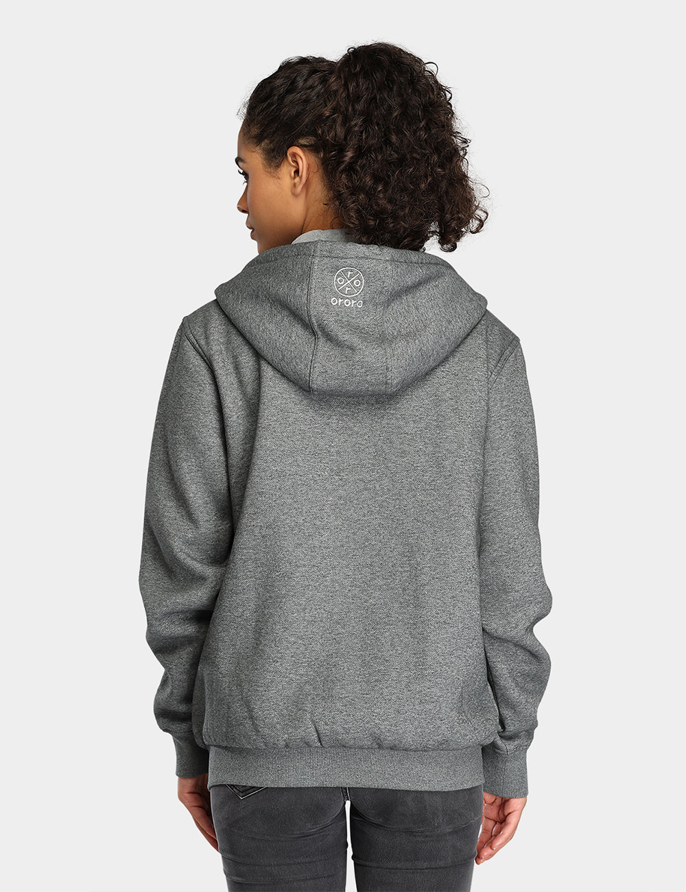 Unisex Heated Fleece Hoodie with Battery Pack ororo Flecking Gray 3XL